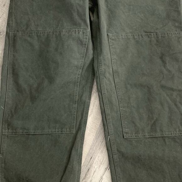 Carhartt Cotton Duck Bib Overalls Mens 44x32 Double Knee Moss Green R06 VTG NOS - Picture 4 of 7